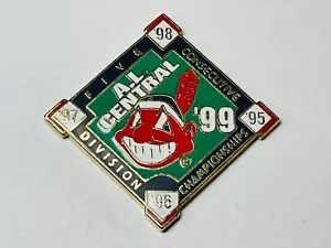 Spilla Cleveland Indians American League Champions AL Central 5 consecutiva 1999 - Foto 1 di 2