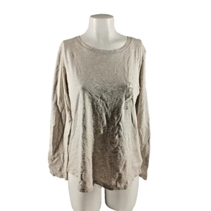NWT STYLE&CO Long Sleeve T-shirt S(4-6) Beige Cotton Pullover - Picture 1 of 10