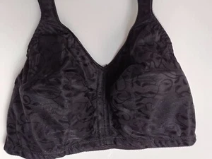 NIB Playtex #1107 BLACK Wirefree Easy On Front Close Bra Size 44DDD - Picture 1 of 13