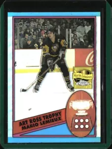 01/02 2001-02 Topps Chrome Ristampe Rifrattore #1 Mario Lemieux Pinguini - Foto 1 di 2