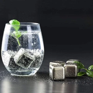 Stainless Steel Metal Beverage Chilling Reusable Ice Cubes - Picture 1 of 5
