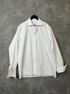 Camisa Olymp Luxor Para Hombre Talla 17.5 Cristp Blanca Calce Cómodo Cuello Abotonado - Imagen 1 de 10