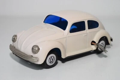A79 1:24?? 17CM T.T. JAPAN TINPLATE VW VOLKSWAGEN BEETLE BEETLE CREAM NEAR MINT - Immagine 1 di 4