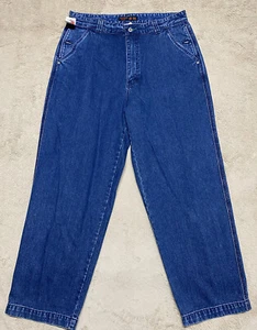 VINTAGE Tommy Hilfiger Rescue Squad Jeans Mens 38x32 Bootcut Denim RARE NEW NWT - Picture 1 of 17