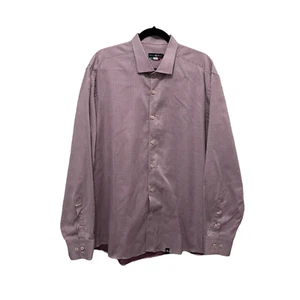 Stone Rose Mens Size 6 XXL Button Up Long Sleeve Shirt Pink White Dot Geometric - Picture 1 of 10