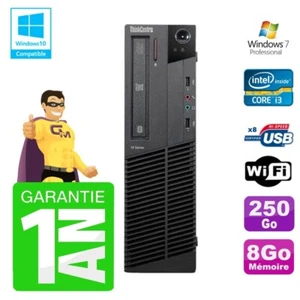 PC LENOVO M91p SFF Intel I3-2120 8Go Disco 250Go Grabador Wifi W7 - Imagen 1 de 3