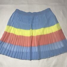 Tommy Hilfiger Girls' Striped Pleated Chiffon Skirt Size 10 (medium)