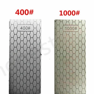 400#/1000# Sharpening Stone Diamond Hone Block Kitchen Knife Sharpener Whetstone - Picture 1 of 13