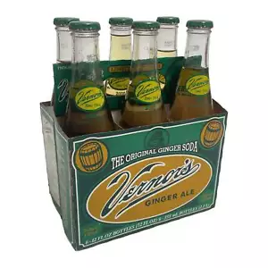 Vernor's Ginger Ale Soda 2000 Limited Edition 12 oz Glass Bottle 6 Pack - Picture 1 of 1