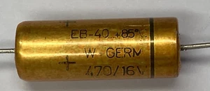 AXIAL ELEKTROLYTKONDENSATOR 470uF 16V Vintage (2er Pack) - Bild 1 von 4