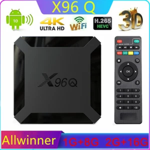 X96Q Android 10.0 TV BOX Quad Core H313 4K@60fps HD WiFi Media Player 8/16G E1P0 - Picture 1 of 12
