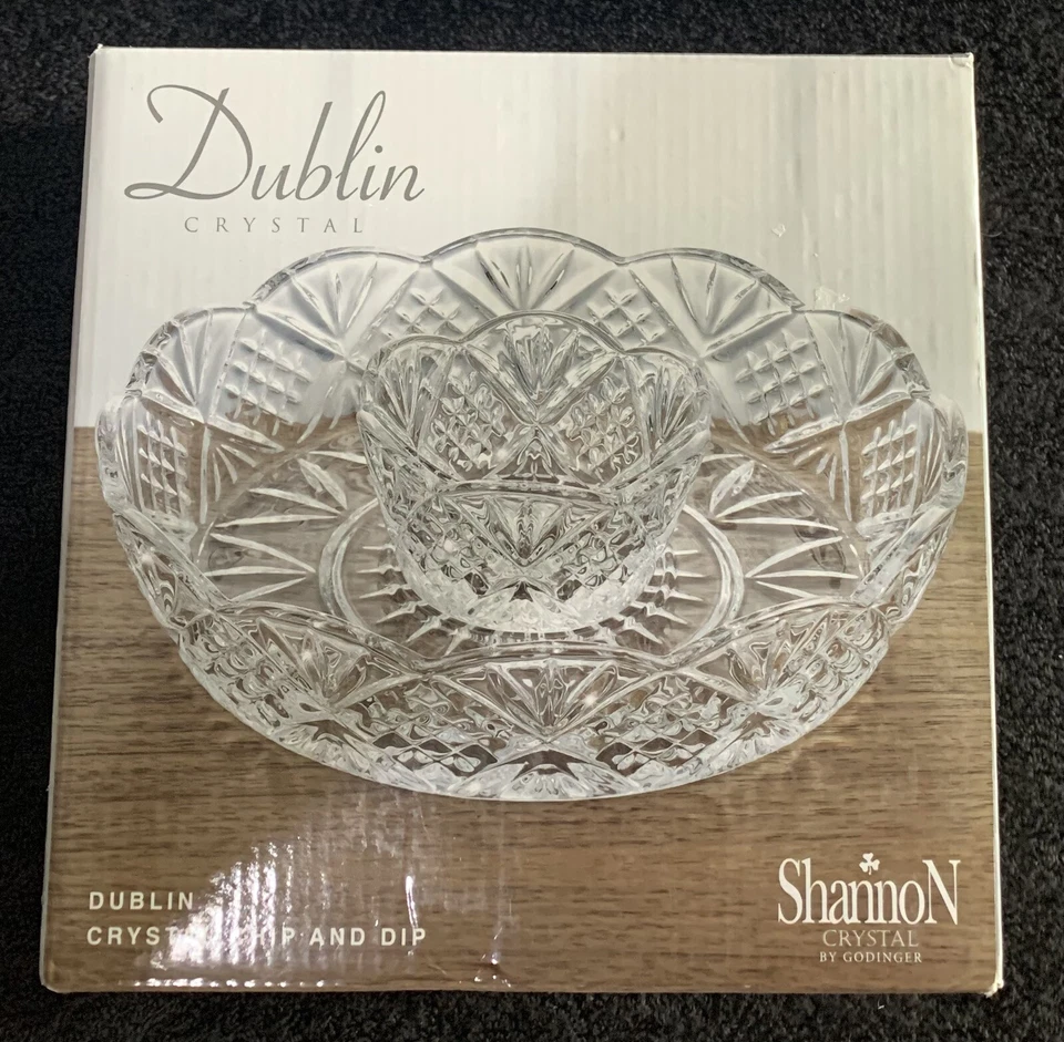 COLECCIÓN CRISTAL GODINGER SHANNON DUBLIN 8" CHIP AND DIP BOWL Foto 1 de 2