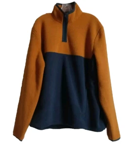 Pullover Sonoma Good For Life Arctic Fleece Cremallera Copenhague Dorado Azul Marino Hombres L - Imagen 1 de 6