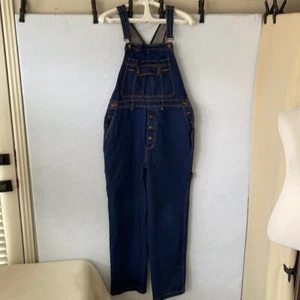 Roundy Ridge Dark Wash Carpenter Overall/Bibs, 38x32 - Picture 1 of 12