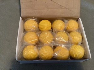 21 JUGS Sting Free 9" Dimpled bowling Machine cricket balls Yellow dog chew play - Foto 1 di 10