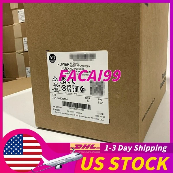 AB-OTHER 25A-D030N104: New Sealed AB PowerFlex 523 15kW (20HP) AC Drive (Free Shipping)