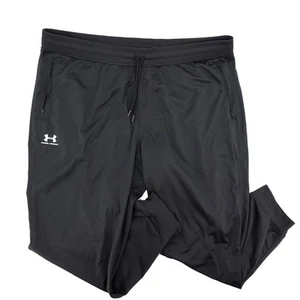 Under Armour Pants Mens 3XL Black Athletic Joggers Zip Pockets Loose Fit Logo - Picture 1 of 8