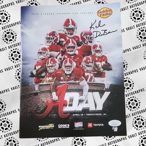 Programa de día "A" firmado por Kalen Deboer 12 de abril de 2025 Alabama Crimson Tide certificado de autenticidad JSA - Imagen 1 de 2