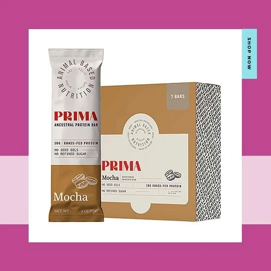 Prima Ancestral Protein Bars - Coffee - 7 Bars - 16g Protein Per Bar BBD 4/26 .W