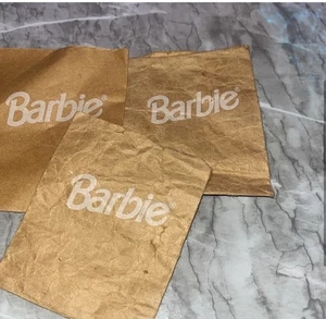 Barbie set di 4 sacchetti di carta marrone vintage per la spesa - Foto 1 di 4