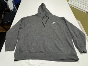 Nike Hoodie Sweatshirt Herren Gr. 3XL grau mit Stickerei weiß Swoosh - Bild 1 von 7