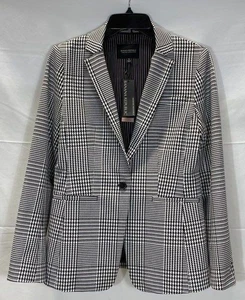 Banana Republic Women Black/White Houndstooth Blazer Sz4 NWT - Picture 1 of 6