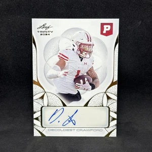 DECOLDEST CRAWFORD 2024 Leaf Trinity Pristine Collab Autograph #BA-DC1 2 - Picture 1 of 2