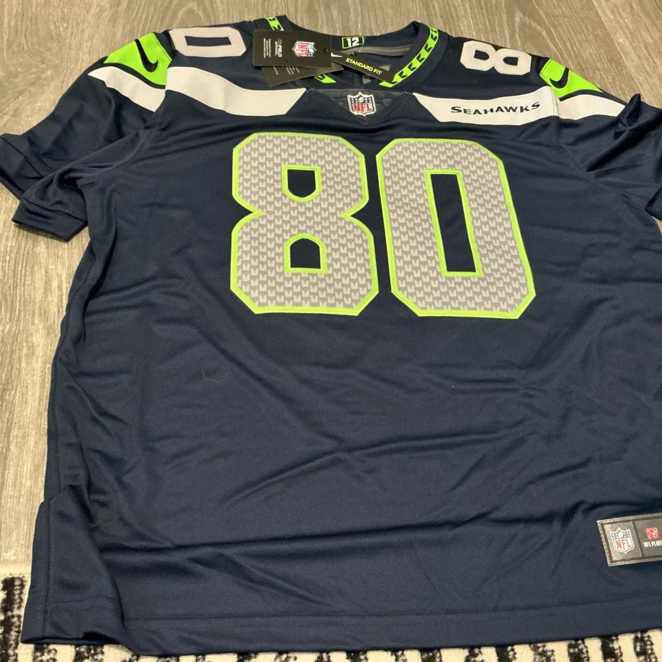 Nike Steve Largent Seattle Seahawks #80 Jersey Dri Fit Men's XL