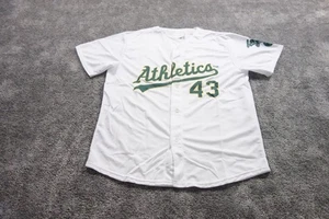 Dennis Eckersley Oakland Athletic's A's maglia uomo XL bianco SGA #43 - Foto 1 di 9