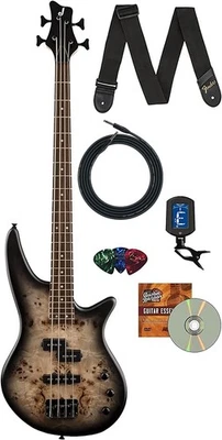 Bajo Jackson JS Series Spectra JS2P - Black Burst con cable de instrumento Foto 1 de 4
