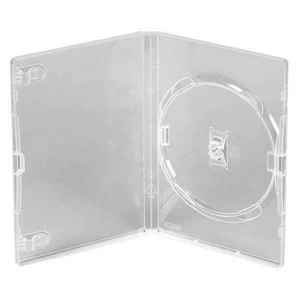 150 OFFICIAL Clear DVD Case Replacement Case UK 14mm Spine for 1 Disc New SEALED - Afbeelding 1 van 1