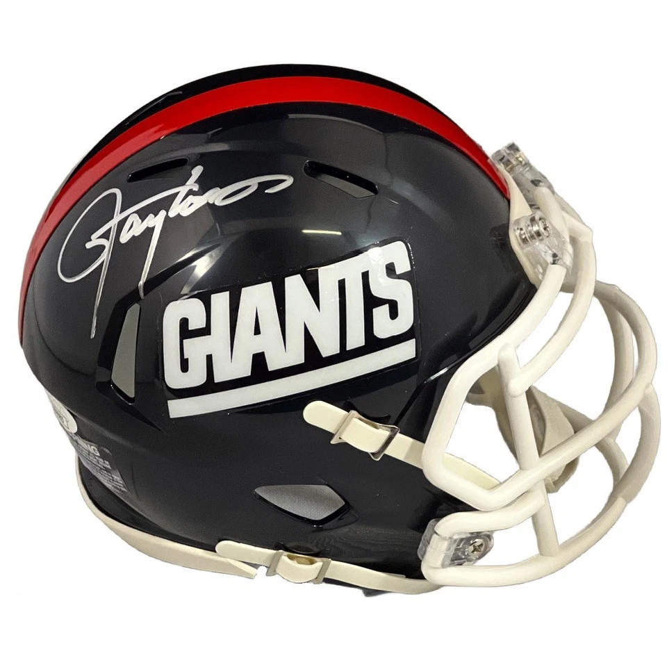 Mini casco firmado autografiado por Lawrence Taylor New York Giants certificado de autenticidad JSA Foto 1 de 3
