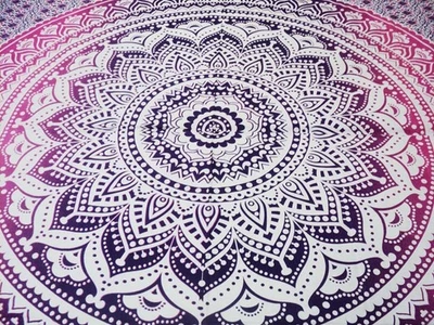 90英寸壁挂装饰嬉皮士波西米亚曼陀罗艺术装饰棉挂毯 — 第 1/4 张图片