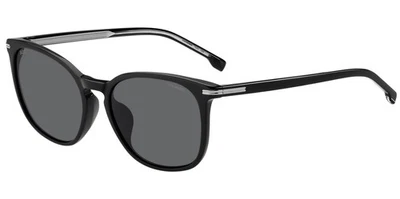 BOSS By Hugo Boss Polarized Men's Black Soft Square Sunglasses 1668FSK-0807-M9 - Image 1 of 4
