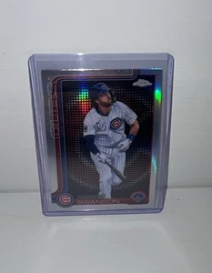 2025 Topps Chrome Dansby Swanson Lightboard Logo Refractor SSP #215 Cubs - Bild 1 von 2