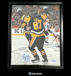 SIDNEY CROSBY 500TH GOAL CELEBRATION CANVAS AUTO 16x20 FRAMED /87 FRAMEWORTH COA - Bild 1 von 6