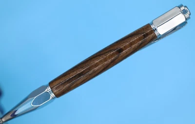 Vertex Ballpoint Click Pen in  Chrome Finish with English Walnut Wood - image 1 of 4