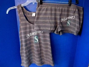 Genuine Merchandise~Gray SEATTLE MARINERS 2 Pc PAJAMA SET~Women's Small~NWOT - Picture 1 of 4