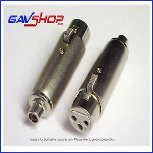 3 Pin XLR Female To RCA Phono Socket Adaptor ideal for mixers, audio, amplifiers - Picture 1 of 1