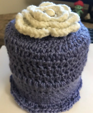 Handmade Crocheted Lavender and Cream Toilet Paper Cover