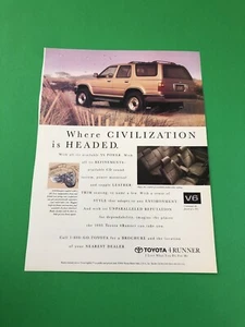 Toyota 4 Runner 1993 1994 1995 vintage anuncio impreso original anuncio B7 - Imagen 1 de 1