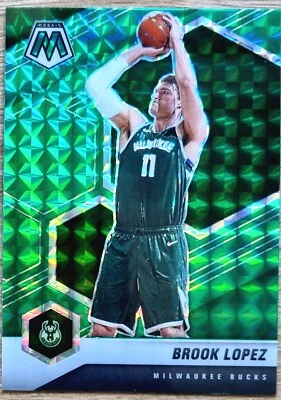 2020-21 Panini Mosaic Green Mosaic #9 Brook Lopez - Bucks - image 1 of 2