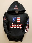 Jeep American Flag SWEATSHIRTS (NEW) Adult Sizes Black Hoodies