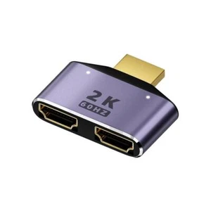 2K HDMI Male To Dual HDMI Female Splitter Adapter Converter For HD TV Hot DH NEW - Picture 1 of 7