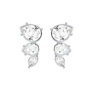 MYJS Maria Stud Earrings With Swarovski Crystals Rhodium Plated - Picture 1 of 1
