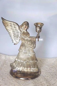 SOPORTE PARA VELAS ANGELIC INTERNATIONAL SILVER CO. 1994 PLATEADO - Imagen 1 de 3