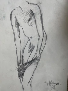 FRANZ EHMKE 1928-2018 DDR MALER PASTELL IM GARTEN °AKT MANN MÄNNLICHER KÖRPER - Bild 1 von 3