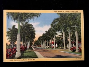 c1940’s Marion Ave, Punts Gorda, Fla. VIntage Postcard - Picture 1 of 2