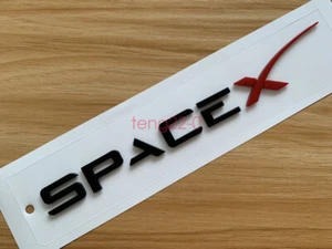 Calcomanía adhesiva negra roja "ESPACIO X" insignia para Tesla Model S Model X Model 3 - Imagen 1 de 6