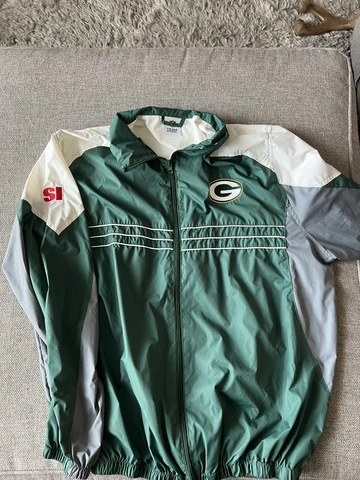 Vintage Sports Illustrated Green Bag Packers Windbreaker Jacket SIZE XL Cover